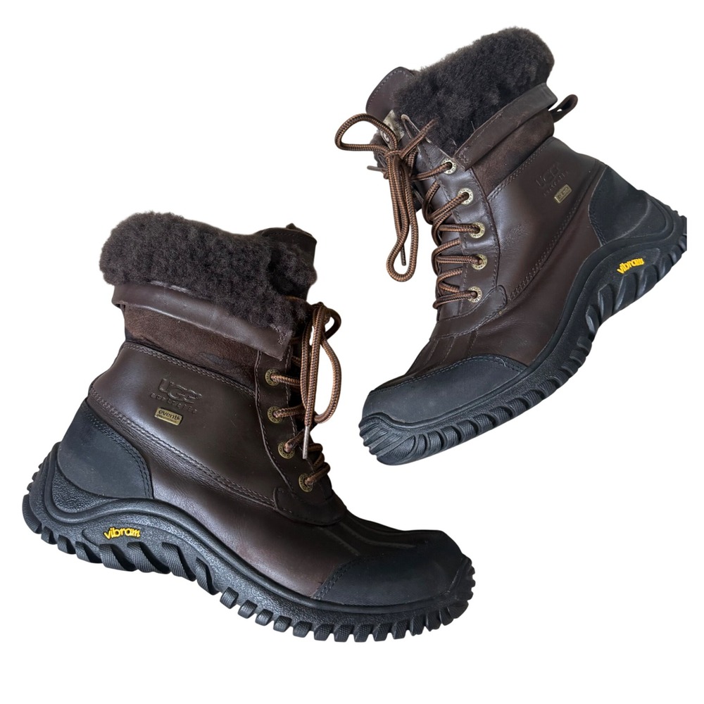 UGG Winter Boots Adirondack II Waterproof Event Leather Suede Brown 8.5